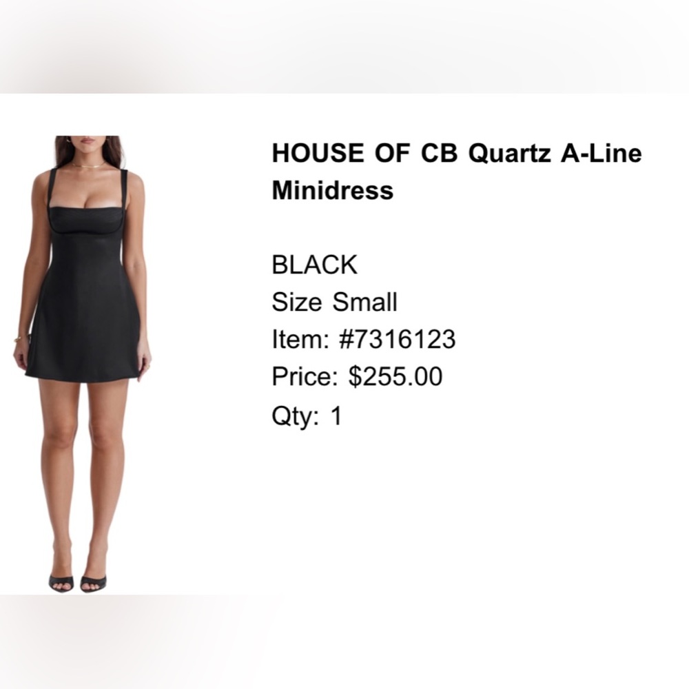 House of CB Quartz Aline mini dress